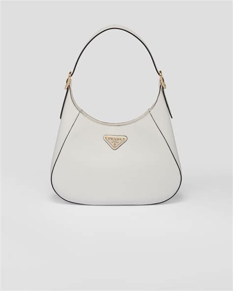 white prada bag small|Prada white shoulder bag.